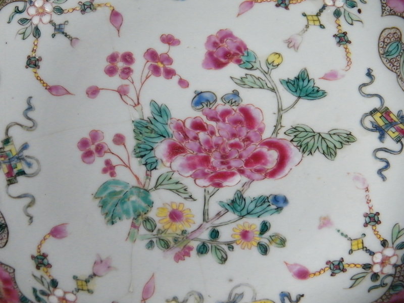 Early 18thC Famille Rose Dish  Yongzheng 1723-1735  A/F