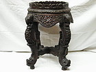 Heavily Carved Anglo Indian Hardwood Stand c1870-1910