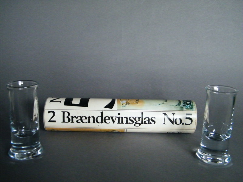 1970s Per Lutken Holmegaard Aquavit No.5 Glasses