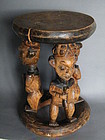 Rare 19th/early 20th Century Carved Stool from Cameroon