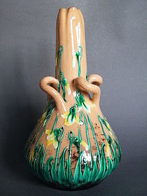 Rare & Early Bohemian Art Nouveau Amphora Vase c1895