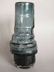 Whitefriars Glass Indigo Hooped Vase no 9680 made 1967