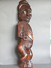 Carved Hardwood Tattooed Maori Plaque circa 1920-1950