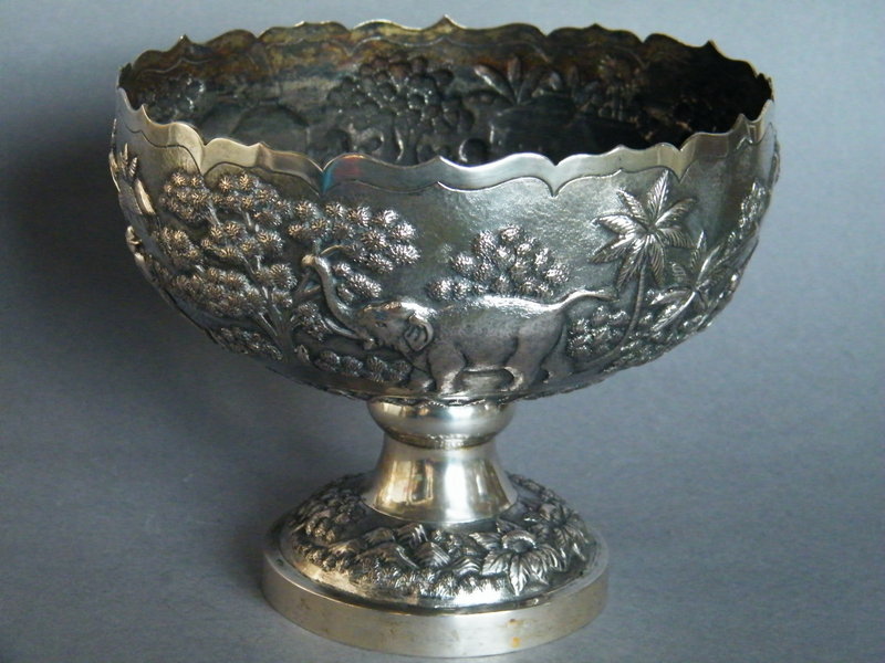 Fine 19th Century Silver Comport,from Burma / Myanmar