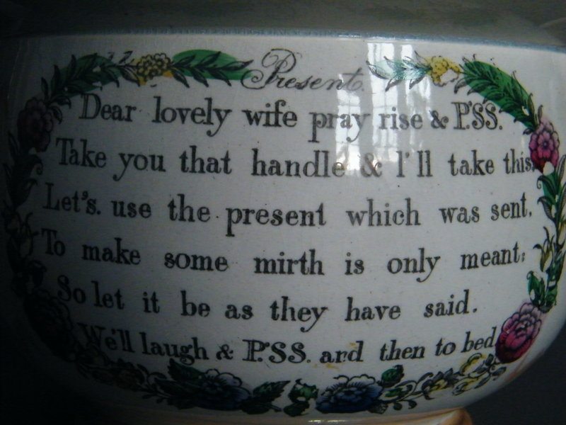 Rare Early Victorian &quot;Marrige Present&quot; Frog Chamber Pot