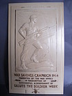 1944 "Salute the Soldier" Bakelite Commemorative Plaque  **SOLD**