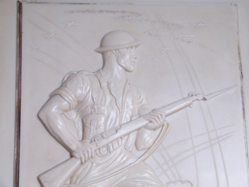 1944 &quot;Salute the Soldier&quot; Bakelite Commemorative Plaque  **SOLD**