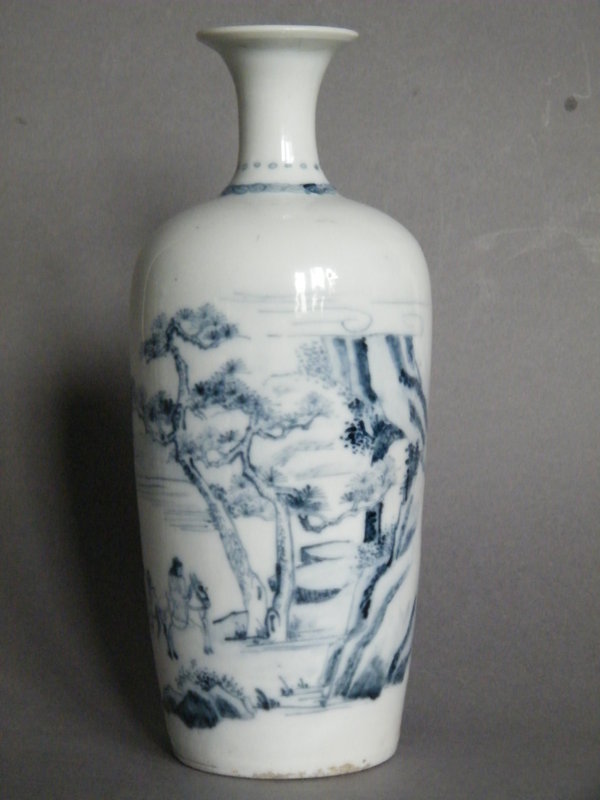 Rare 17th Century Landscape Vase, Kangxi circa 1670-1680