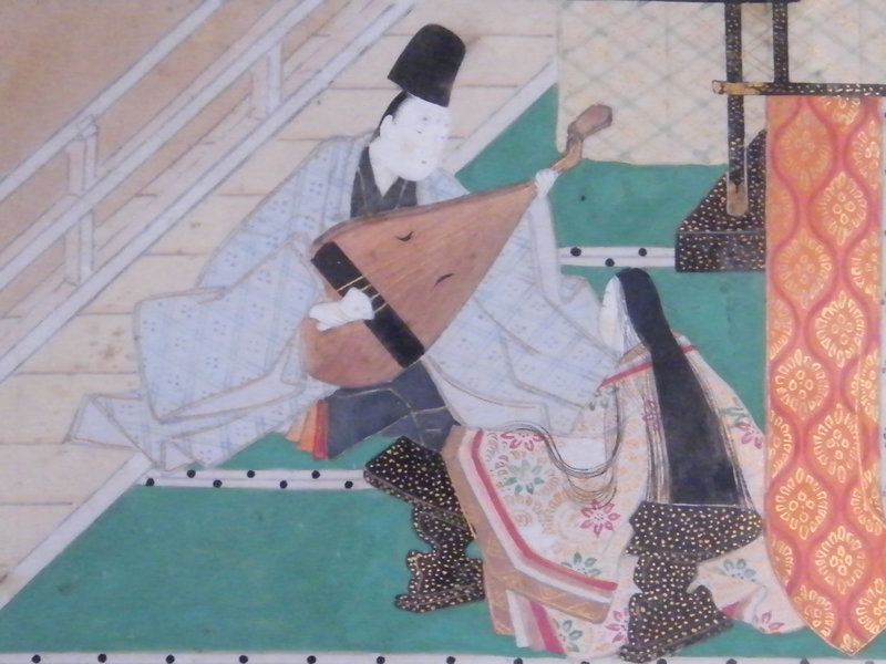 Japanese Painting  'Scene from The Tale of Genji', 19th Century