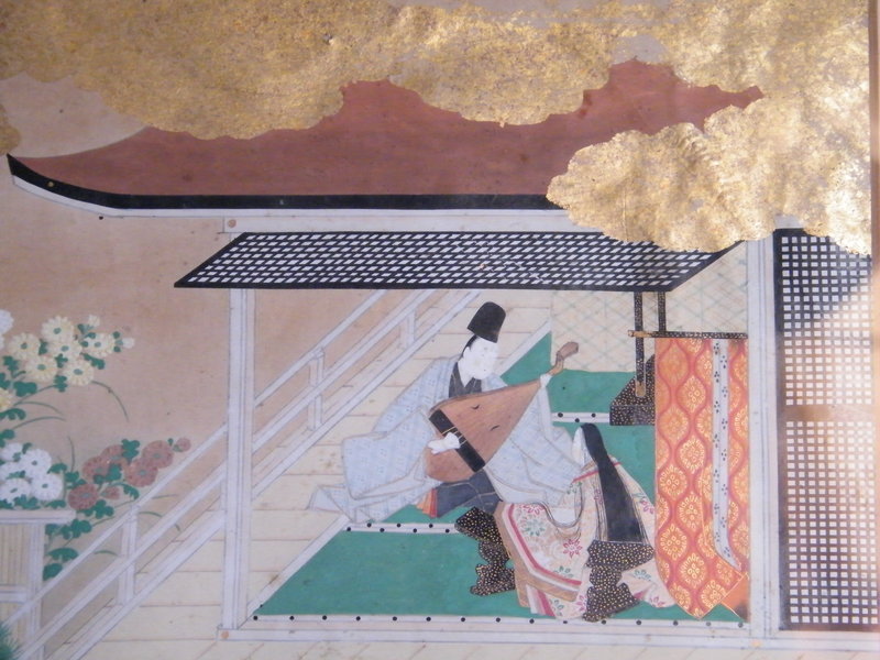 Japanese Painting  'Scene from The Tale of Genji', 19th Century