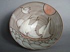 Rare Sailing Ships' Studio Pottery Bowl by Tessa Fuchs