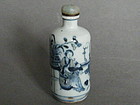 Late Qing Dynasty Chinese Porcelain Snuff Bottle, circa 1890 - 1910