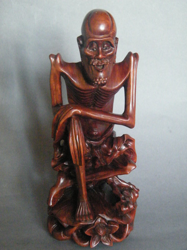 Chinese Carved Hardwood Figure of Li Tieguai, circa 1880 - 1920