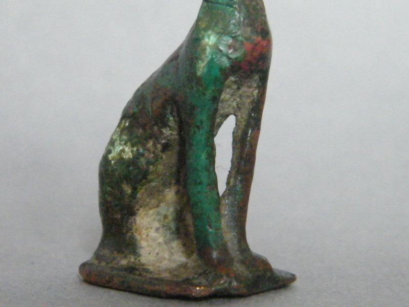 Small Ancient Egyptian Bronze Cat, Late Dynastic Period (664 - 332 BC)