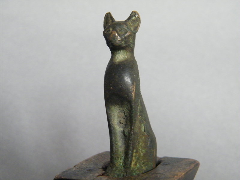 Rare Ancient Egyptian Bronze Cat, Late Period (664 - 332 BC)**SOLD**