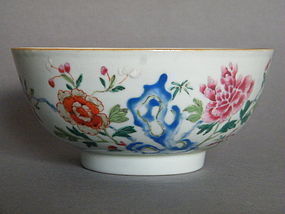 18th Century Chinese Porcelain "Famille Rose" Bowl, circa 1730 -1750