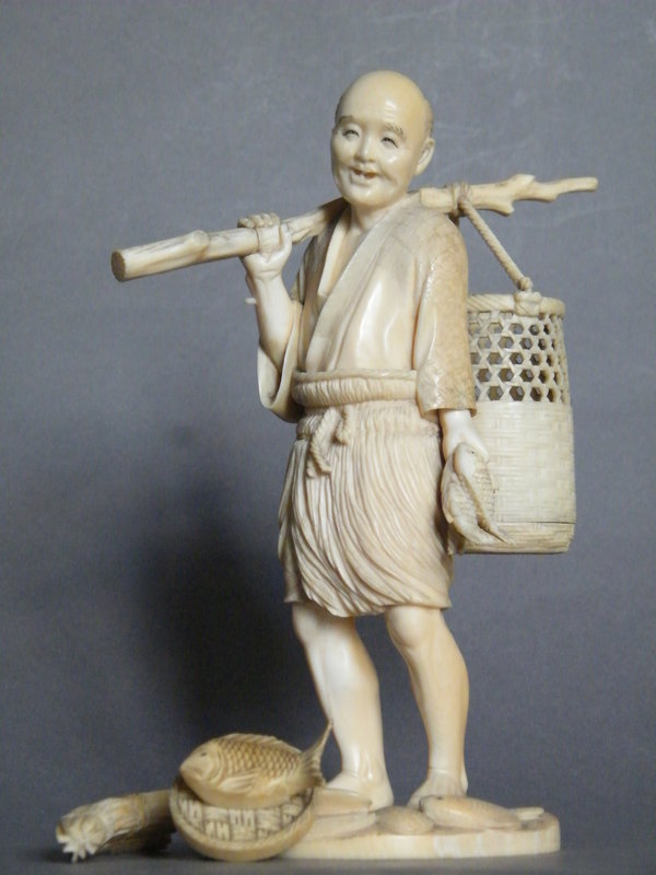 Fine Japanese Carved Ivory Okimono,  Meiji period (1868-1911) *SOLD*