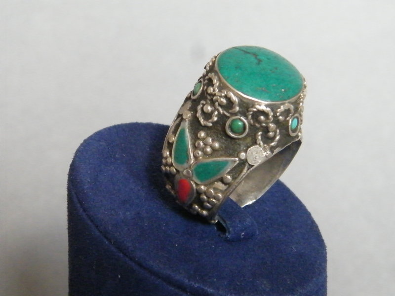 Large Silver Ring from Tibet, circa 1900 - 1950