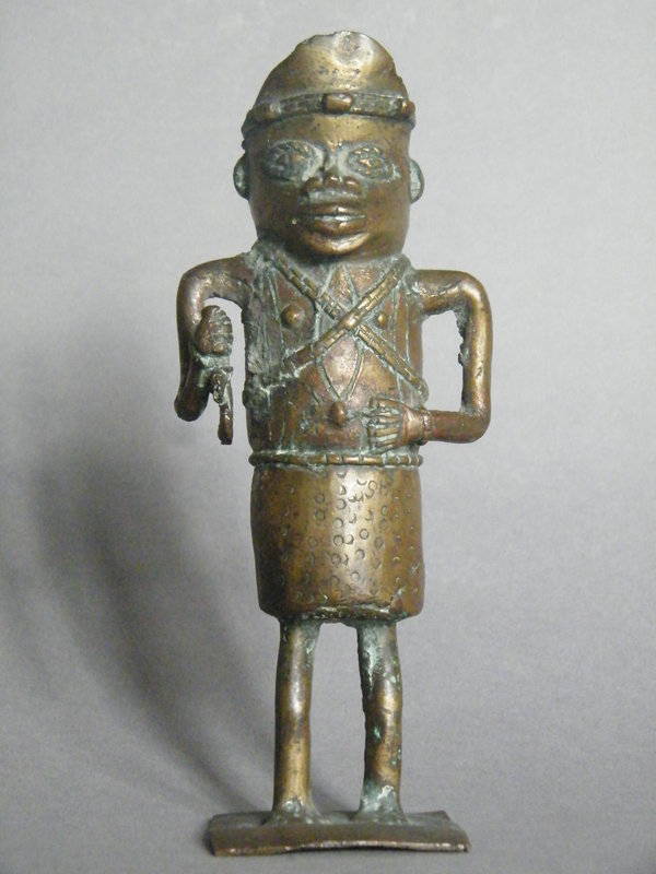 19th or Early 20th Century Benin Bronze Figure