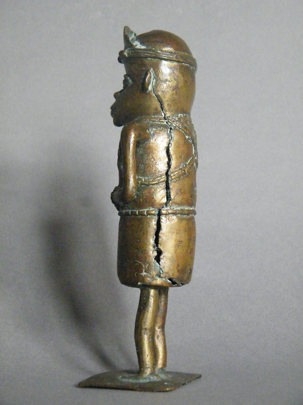 19th or Early 20th Century Benin Bronze Figure