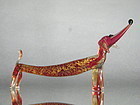 Art Deco Venetian Glass Dog from Italy, circa 1930-1950