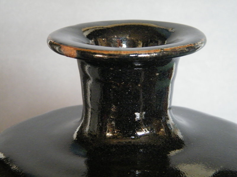 Large Black Glazed Leach Studio Pottery Vase by Trevor Corser *SOLD*