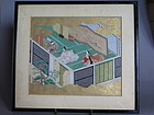 Japanese Painting 'Scene from The Tale of Genji', **SOLD**