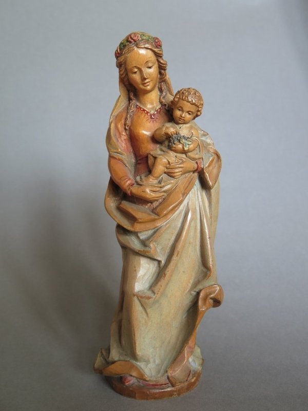 Finely Carved Tyrolean Madonna &amp; Child from Italy, circa 1920s  *SOLD*
