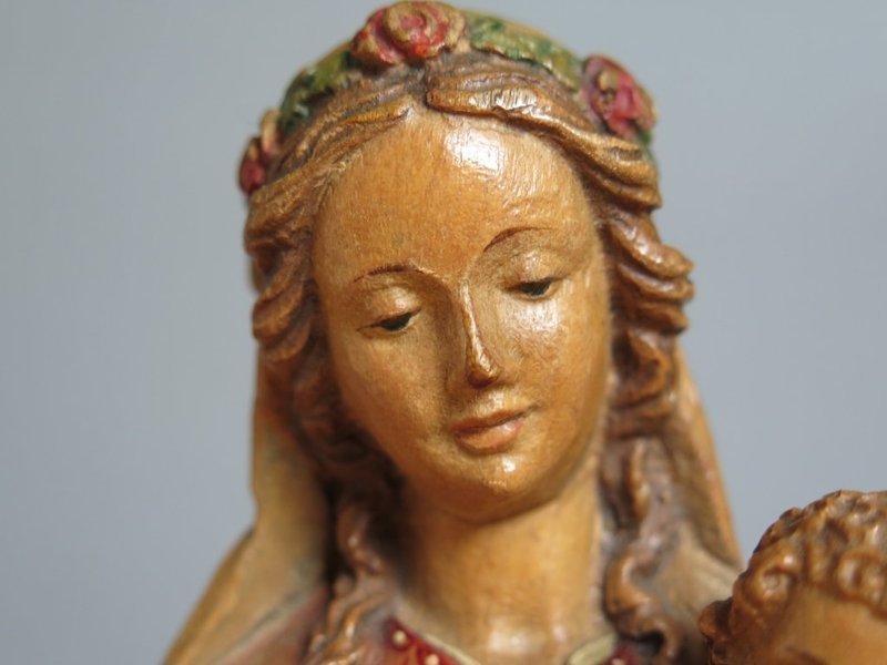Finely Carved Tyrolean Madonna &amp; Child from Italy, circa 1920s  *SOLD*