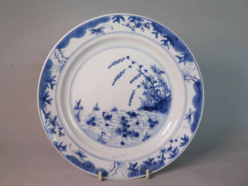 Rare Chinese Export Porcelain Plate Kangxi Mark and Period (1662-1722)