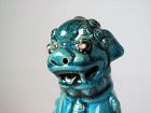 Rare Chinese Turquoise Enamelled Buddhist Guardian Lion,17/18 Century