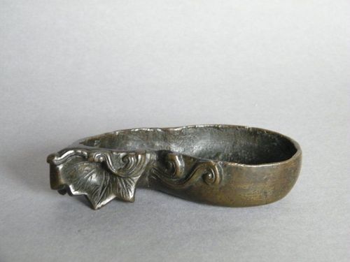 Rare 16th / 17th Century Scholar's  Double Gourd  Bronze Brush Washer