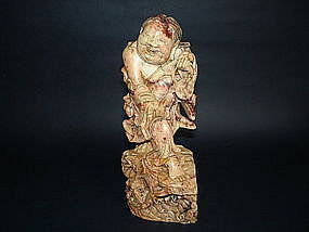 Rare 18thCentury Chinese Soapstone Carving - Liu Hai