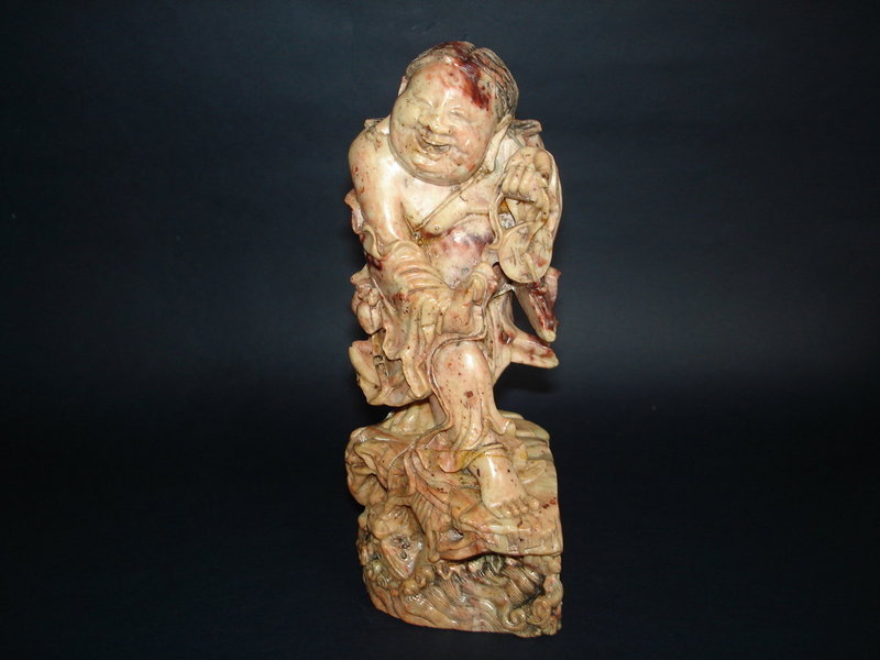 Rare 18thCentury Chinese Soapstone Carving - Liu Hai