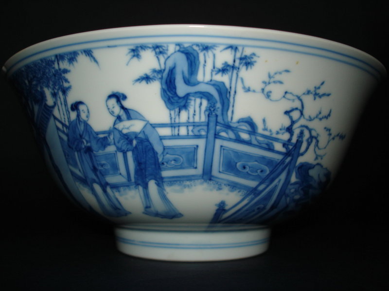 Very Fine Kangxi Blue and White Bowl - Chenghua mark