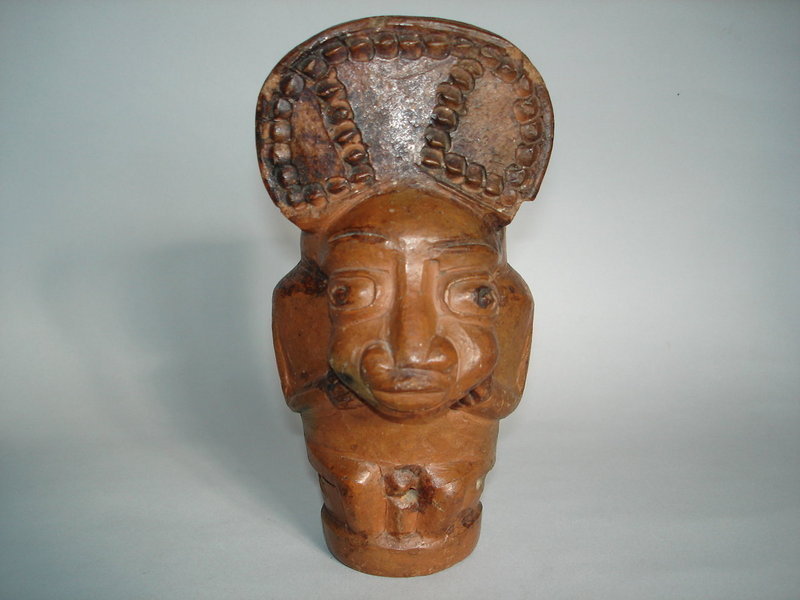 Rare Terracotta Early 20thC African Pipe Head Cameroon