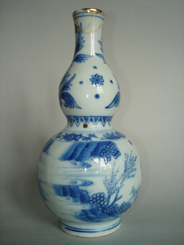 Rare Late Ming Double Gourd Vase - Chongzhen