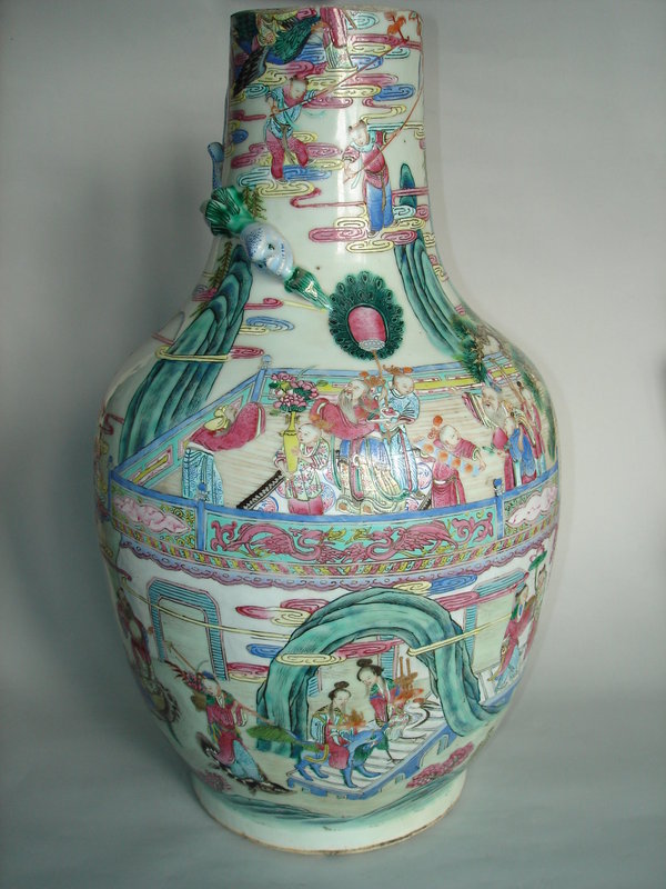 Large and Fine cut down Falangcai Vase - Daoguang