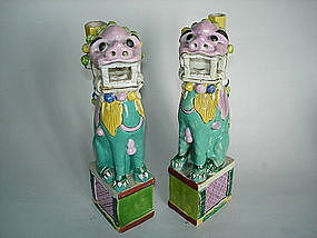 18/19th C Chinese Export Joss Stick Holders - Jiaqing