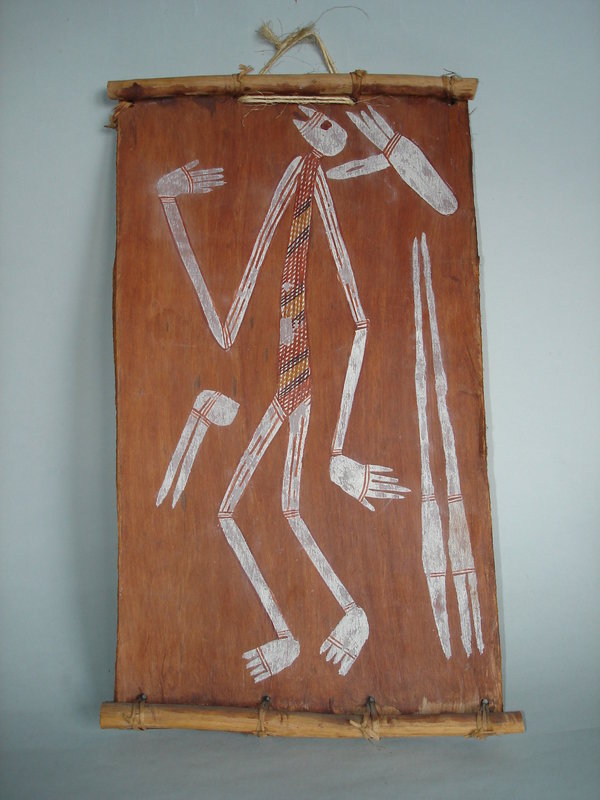 Australian Aboriginal Bark Painting - circa 1980s