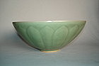 Chinese Ming Dynasty Longquan Celadon Lotus Bowl - 15C
