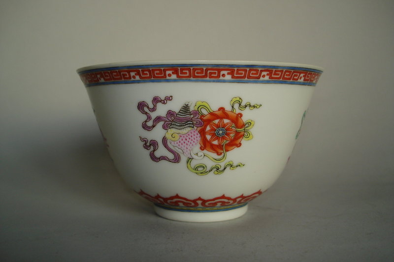 Rare 18 Century Bajixiang Bowl, Qianlong Mark & Period