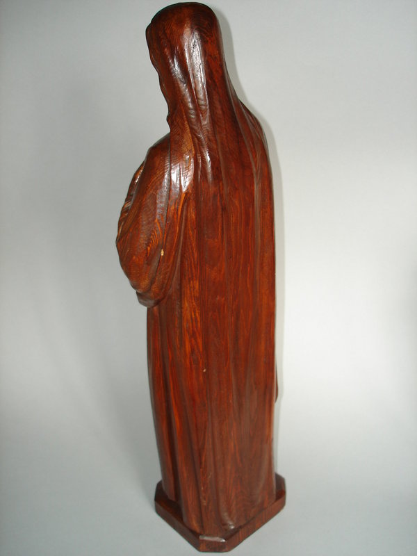 Important Carved  Wood Madonna by Cabrini Orphan -1911