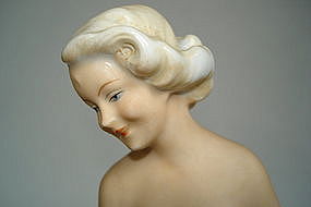 1930s Art Deco "Bisque" Porcelain Dresden Figure
