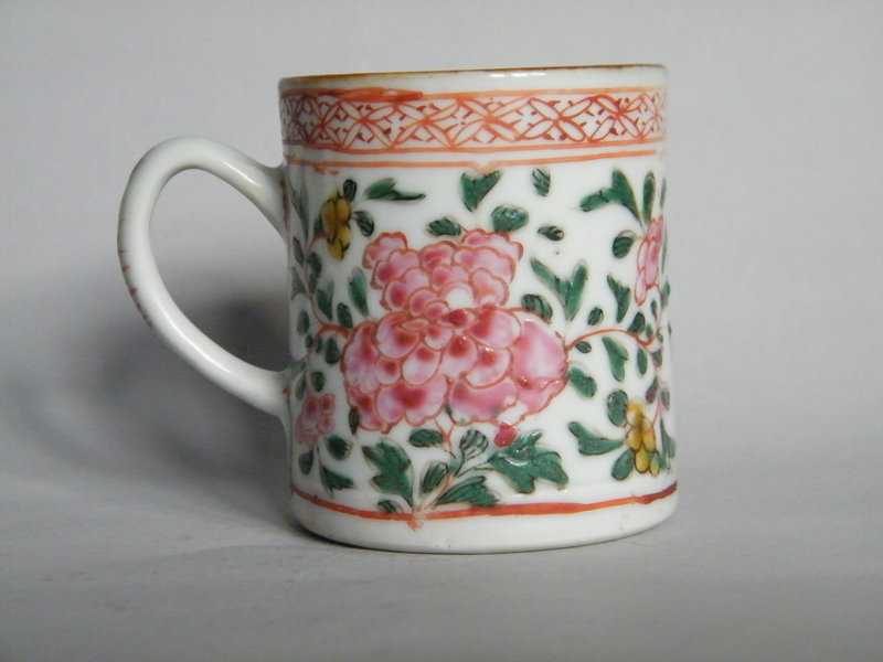 Rare Early 18th Cent Famille Rose Coffee Can, Yongzheng