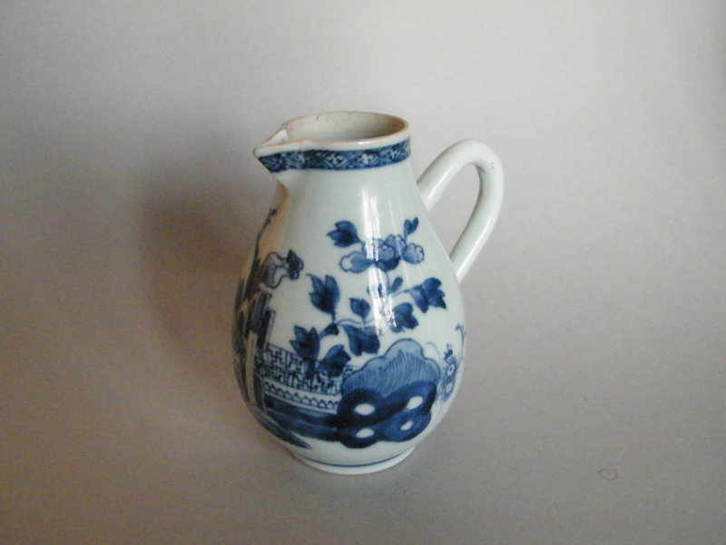 Mid 18th Century Chinese Export Bl/W Jug - Qianlong