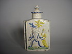 Staffordshire Prattware Tea Caddy / Cannister 1780-1790