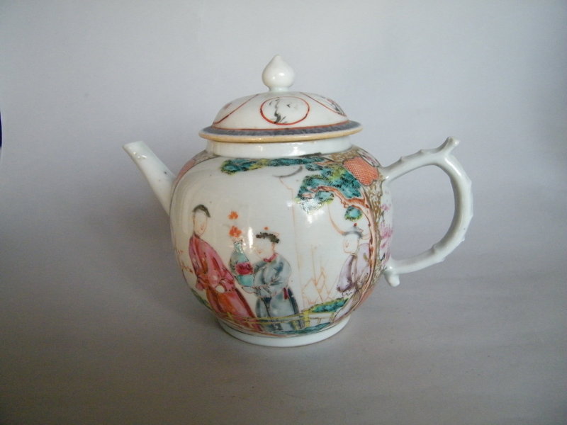 18 Century Famille Rose Chinese Export Teapot, Qianlong