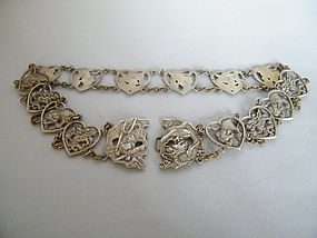 19th/Early 20th Cent  Chinese Paktong Tiger Dragon Belt