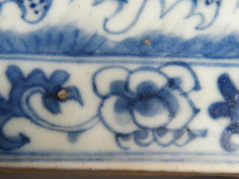 Rare Blue &amp; White Porcelain Tile, probably 19th Century